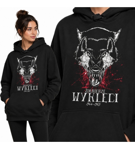 BLUZA DAMSKA Z KAPTUREM ŻOŁNIERZE WYKLĘCI PW